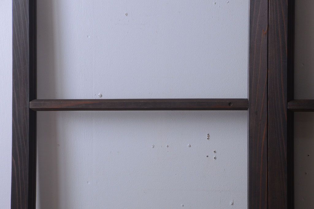 和製アンティーク　幅の狭い古いガラス戸2枚セット