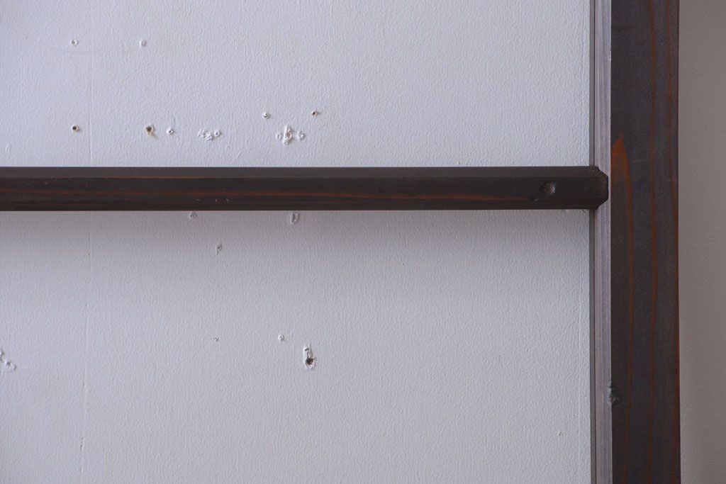 和製アンティーク　幅の狭い古いガラス戸2枚セット