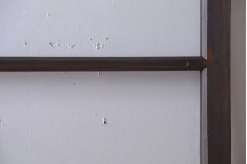 和製アンティーク　幅の狭い古いガラス戸2枚セット