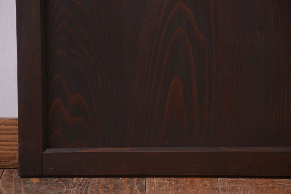 和製アンティーク　幅の狭い古いガラス戸2枚セット