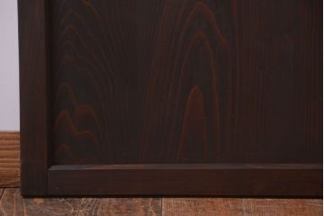 和製アンティーク　幅の狭い古いガラス戸2枚セット