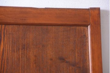 古民具・骨董　栓材一枚板!特注品の高級アンティーク帯戸2枚セット