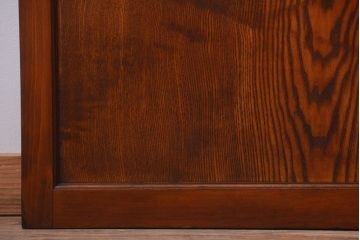 古民具・骨董　栓材一枚板!特注品の高級アンティーク帯戸2枚セット