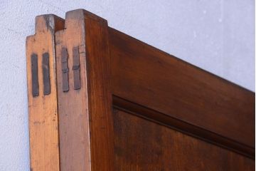 古民具・骨董　栓材一枚板!特注品の高級アンティーク帯戸2枚セット