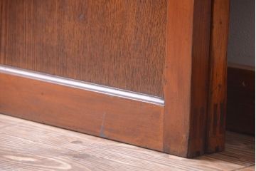 古民具・骨董　栓材一枚板!特注品の高級アンティーク帯戸2枚セット