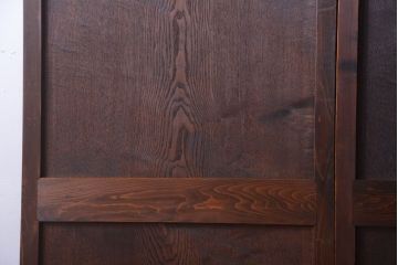 古民具・骨董　栓材一枚板!特注品の高級アンティーク帯戸2枚セット