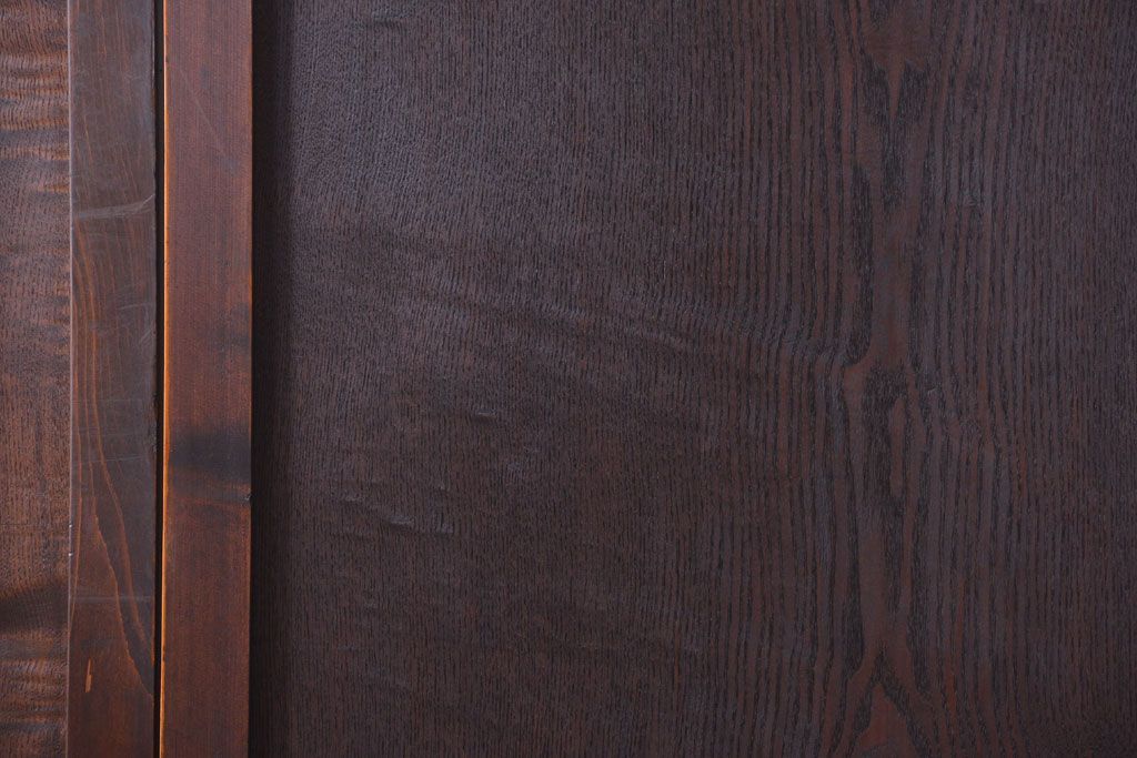 古民具・骨董　栓材一枚板!特注品の高級アンティーク帯戸2枚セット