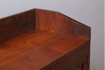 アンティーク家具　和製アンティーク　当時物色ガラス入り!小ぶりな古い木製本箱(ブックケース)