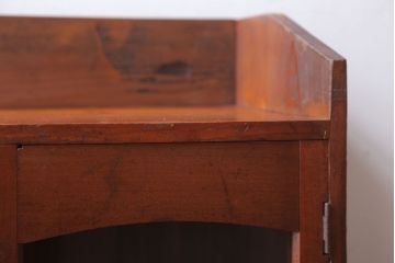 アンティーク家具　和製アンティーク　当時物色ガラス入り!小ぶりな古い木製本箱(ブックケース)