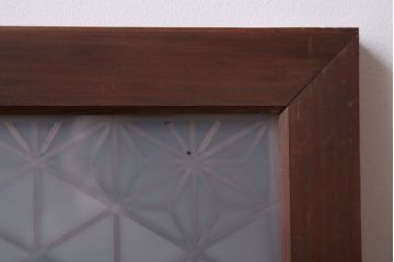 アンティーク　裏すりガラス入り!美しい組子欄間