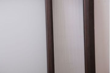 アンティーク　レトロガラスがおしゃれな古い木の明り取り