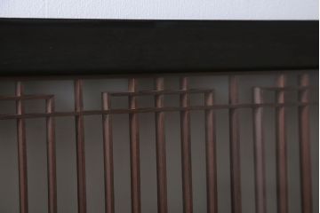 和製アンティーク　ガラス入り組子書院戸