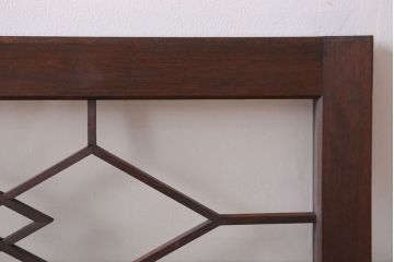 アンティーク　モダンな古い木製明り取り(欄間)