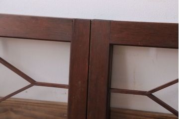 アンティーク　モダンな古い木製明り取り(欄間)