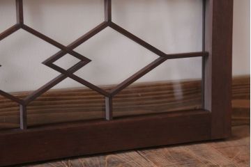 アンティーク　モダンな古い木製明り取り(欄間)