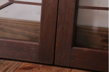 アンティーク　モダンな古い木製明り取り(欄間)