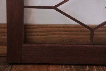 アンティーク　モダンな古い木製明り取り(欄間)