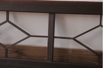 アンティーク　モダンな古い木製明り取り(欄間)