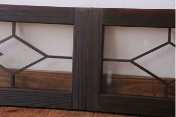 アンティーク　モダンな古い木製明り取り(欄間)