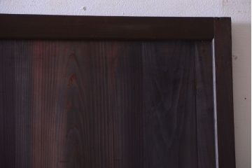 アンティーク　色ガラス入り!モダンなガラス帯戸2枚セット