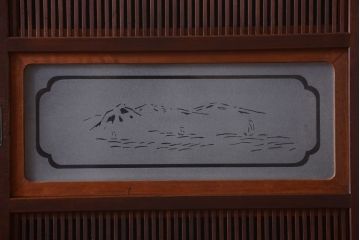 古民具・骨董　腰板欅材!上質で上品な高級格子戸4枚セット