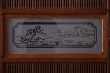 古民具・骨董　腰板欅材!上質で上品な高級格子戸4枚セット