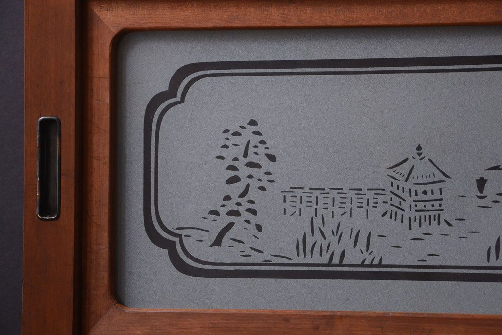 古民具・骨董　腰板欅材!上質で上品な高級格子戸4枚セット