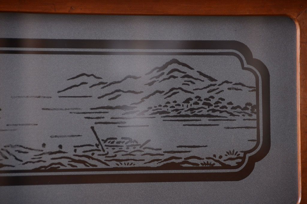 古民具・骨董　腰板欅材!上質で上品な高級格子戸4枚セット