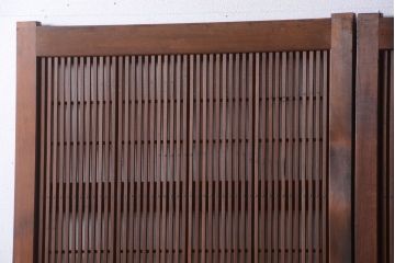 古民具・骨董　腰板欅材!上質で上品な高級格子戸4枚セット