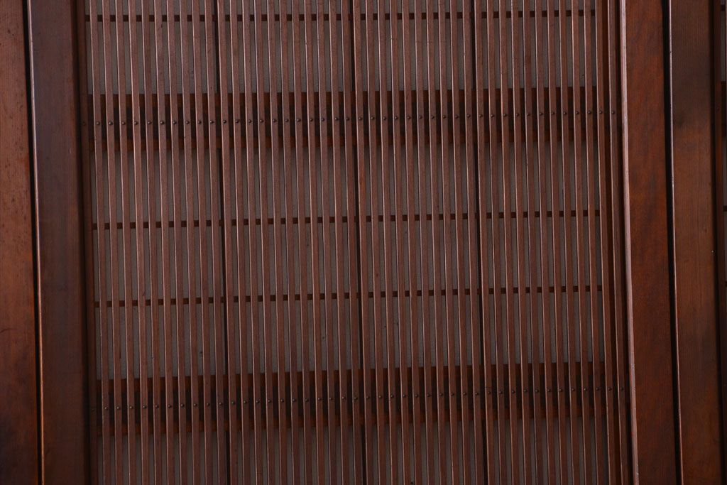 古民具・骨董　腰板欅材!上質で上品な高級格子戸4枚セット