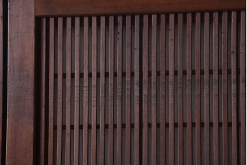古民具・骨董　腰板欅材!上質で上品な高級格子戸4枚セット