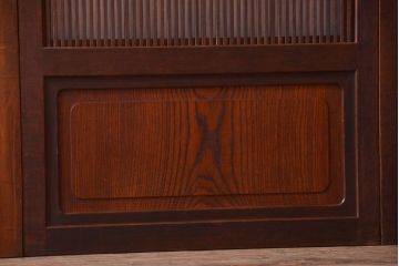 古民具・骨董　腰板欅材!上質で上品な高級格子戸4枚セット