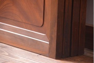 古民具・骨董　腰板欅材!上質で上品な高級格子戸4枚セット