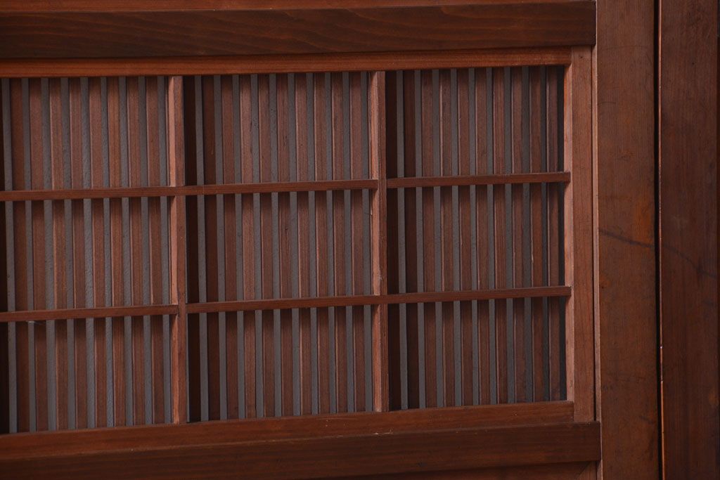 古民具・骨董　腰板欅材!上質で上品な高級格子戸4枚セット