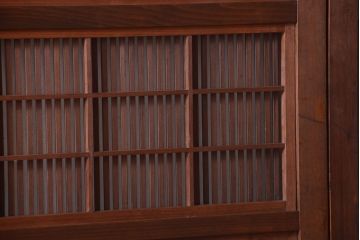 古民具・骨董　腰板欅材!上質で上品な高級格子戸4枚セット