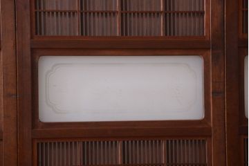 古民具・骨董　腰板欅材!上質で上品な高級格子戸4枚セット