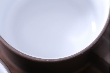 イギリスビンテージ HORNSEA(ホーンジー)　Contour(コントウァ)シリーズ　カップ&ソーサー4客、皿4枚セット