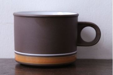 イギリスビンテージ HORNSEA(ホーンジー)　Contour(コントウァ)シリーズ　カップ&ソーサー4客、皿4枚セット