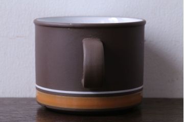 イギリスビンテージ HORNSEA(ホーンジー)　Contour(コントウァ)シリーズ　カップ&ソーサー4客、皿4枚セット