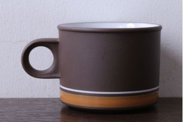 イギリスビンテージ HORNSEA(ホーンジー)　Contour(コントウァ)シリーズ　カップ&ソーサー4客、皿4枚セット