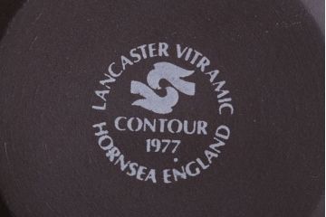イギリスビンテージ HORNSEA(ホーンジー)　Contour(コントウァ)シリーズ　カップ&ソーサー4客、皿4枚セット