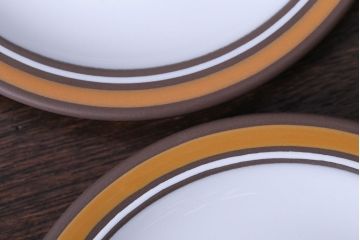 イギリスビンテージ HORNSEA(ホーンジー)　Contour(コントウァ)シリーズ　カップ&ソーサー4客、皿4枚セット
