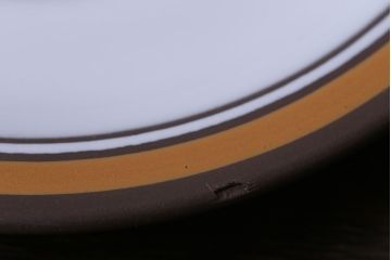 イギリスビンテージ HORNSEA(ホーンジー)　Contour(コントウァ)シリーズ　カップ&ソーサー4客、皿4枚セット
