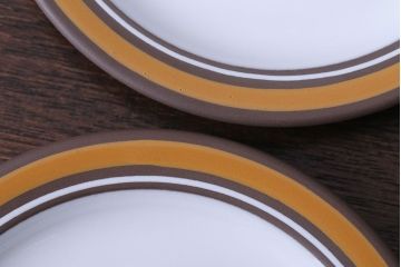 イギリスビンテージ HORNSEA(ホーンジー)　Contour(コントウァ)シリーズ　カップ&ソーサー4客、皿4枚セット