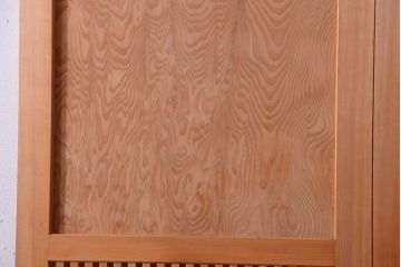 アンティーク　高級品!秋田杉一枚板の木味格子帯戸