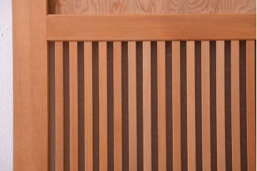 アンティーク　高級品!秋田杉一枚板の木味格子帯戸