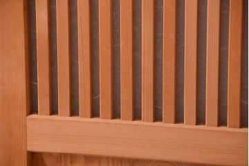アンティーク　高級品!秋田杉一枚板の木味格子帯戸