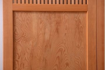 アンティーク　高級品!秋田杉一枚板の木味格子帯戸