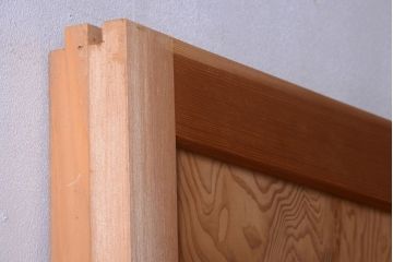 アンティーク　高級品!秋田杉一枚板の木味格子帯戸