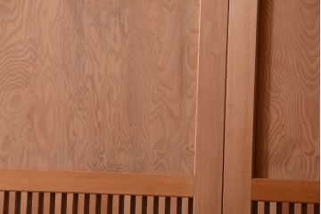 アンティーク　高級品!秋田杉一枚板の木味格子帯戸